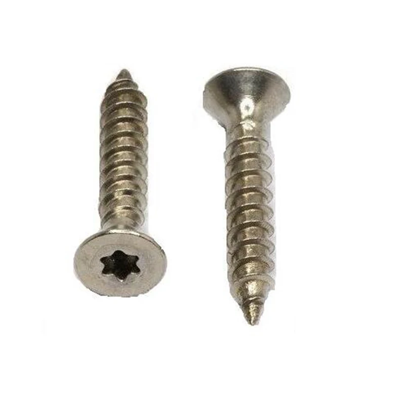 100pcs/lot ST4.8*L Stainless Steel A2 torx screw SUS 304 Flat head self