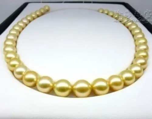 

FREE shipping>>>>>>HUGE 17"13MM NATURAL SOUTH SEA GENUINE PEARL NECKLACE