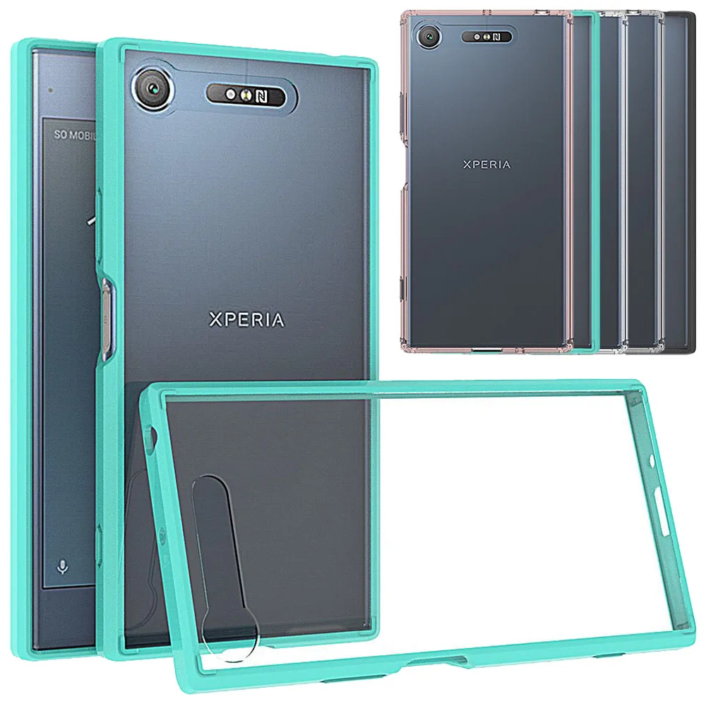 

Ultra Slim Transparent Clear Case TPU & Hard PC Back Anti Scratch Cover For Sony Xperia XZ1 G8341 G8342 / Xperia XZ1 Compact @
