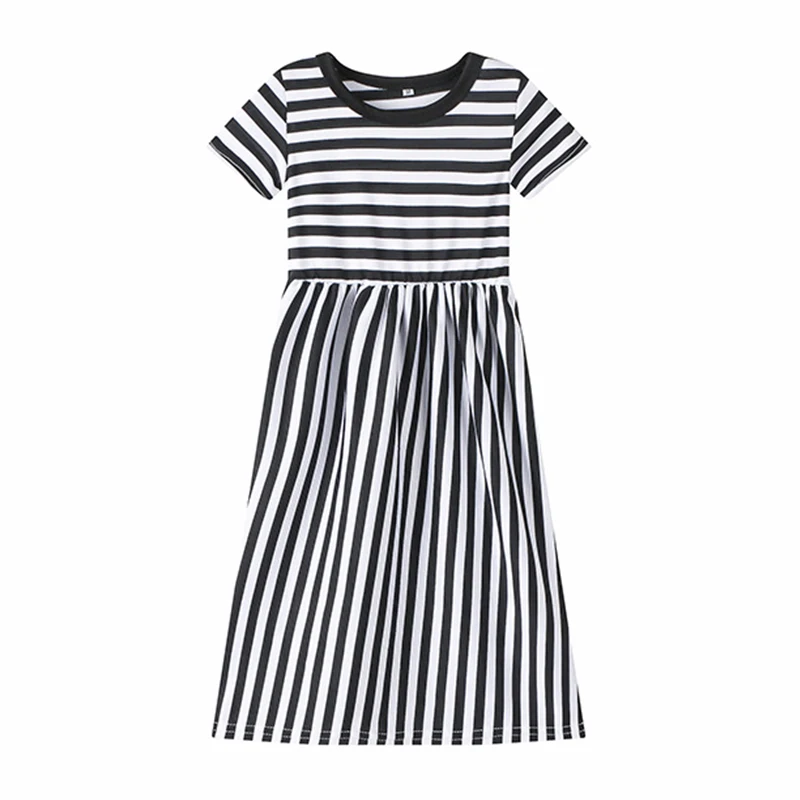 

Maxi Girls Summer Dresses Elegant Kids Clothes Stripe Casual Dress Infantil Baby Girls Dress Long Bohemian Vestidos Menina