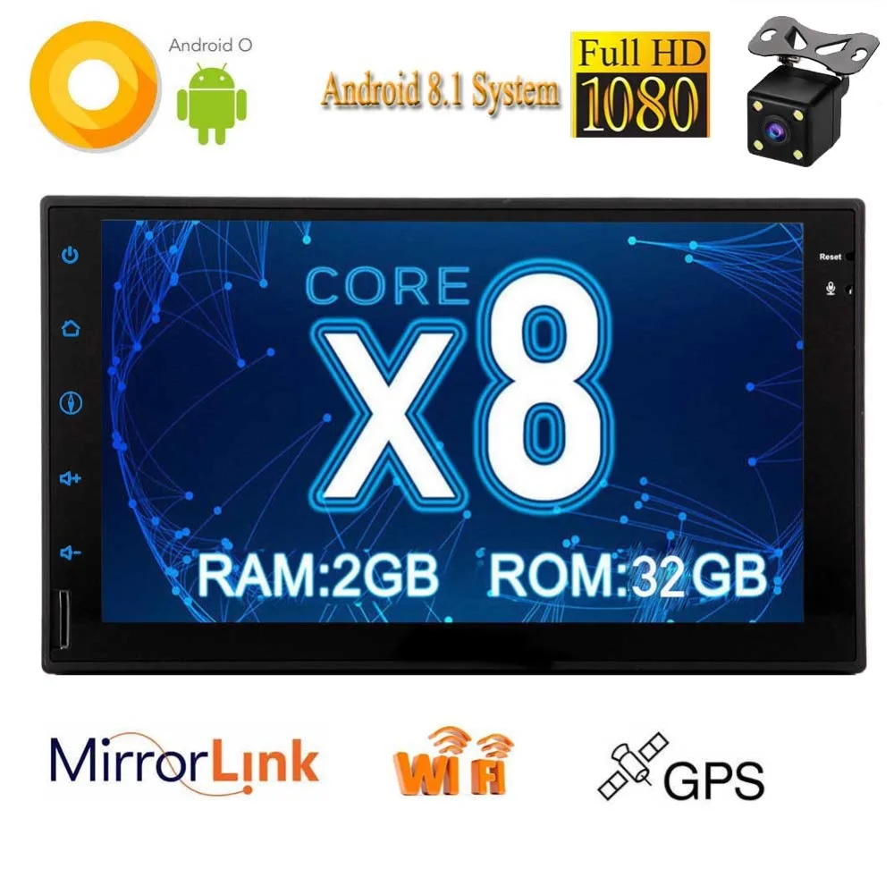 

Automotive Entertainment Bluetooth Wifi Mirror link GPS Navigation EinCar Android 8.1 Car Stereo no DVD Player 7 inch Octa Core