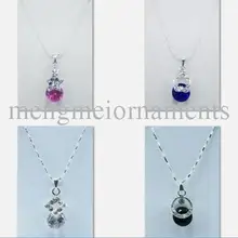 60 шт смешанные стили и цвета для Имитация Кубического Циркония Горный Хрусталь Падение ожерелья с кристалльной подвеской в форме панды для доллара магазин ювелирных изделий