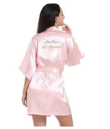 New Bridesmaid Robes Robes Bridal Robes Light Pink Satin Robe Bridesmaid Robes Wedding - Color: pink mother  bride