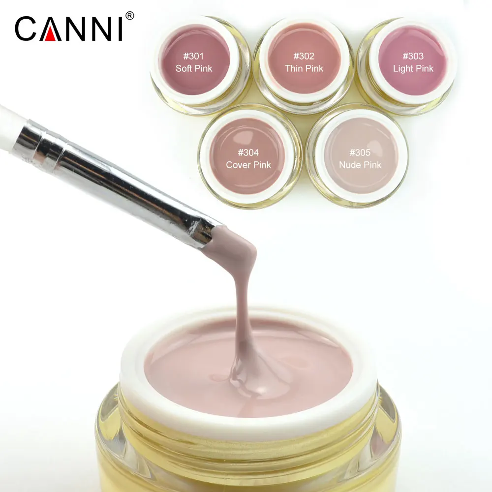 

15ml 25 natural color CANNI Camouflage easy extend Carving UV Soak Off Nail art builder nude Jelly pink Sculpture UV Gel