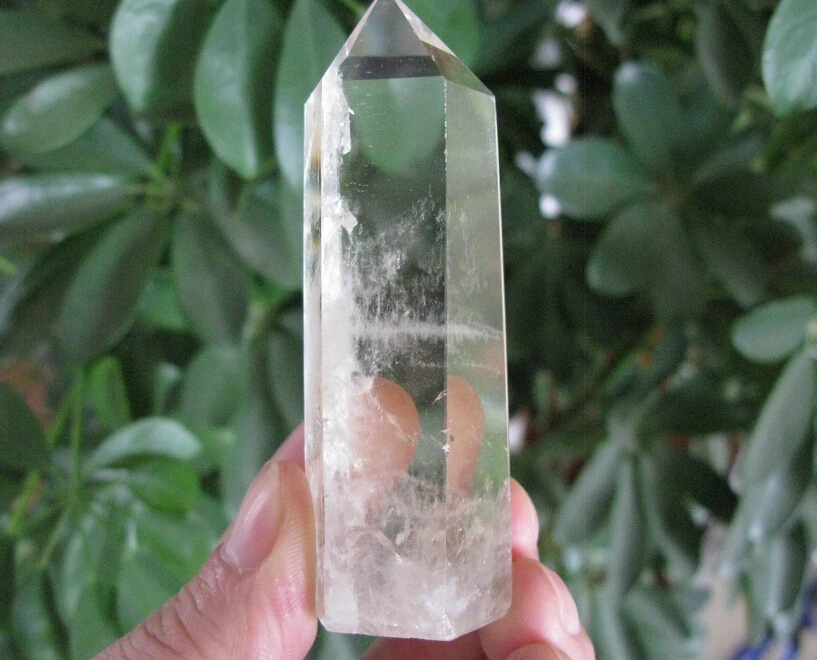 ddh001705 Details about 95g natural white crystal quartz crystal stone pillars terminal healing