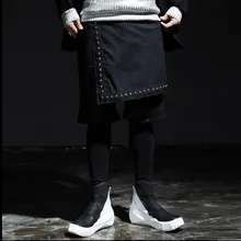 Корейский Летний мужской парикмахер ночной клуб тонкие брюки tide длиной до колена Юбки для певицы для сцены костюмы кюлоты