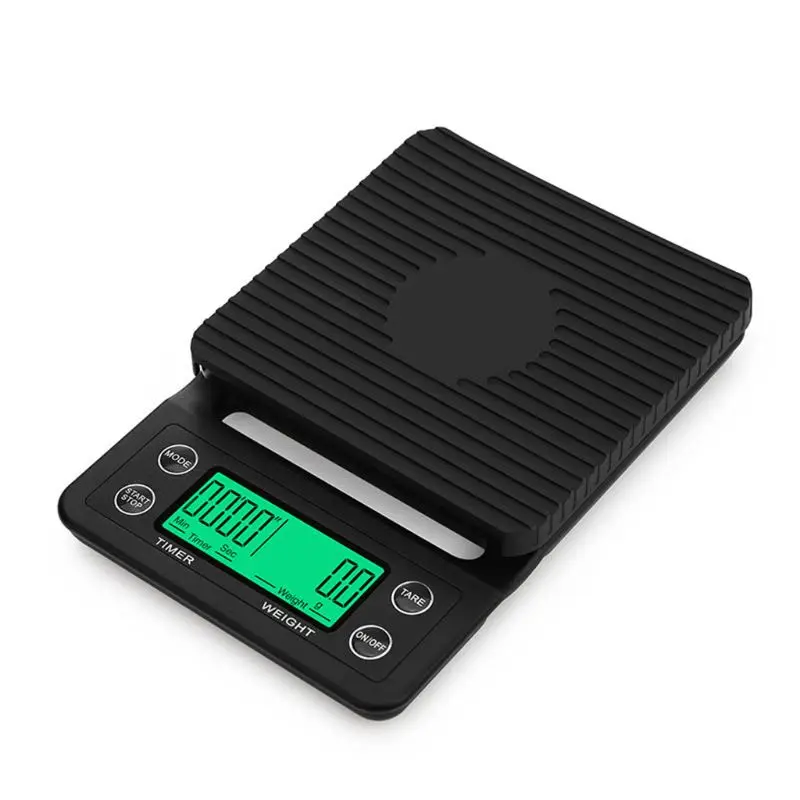 Protable 3KG/5KG Digital Drip Coffee Scale With Timer LCD Electronic