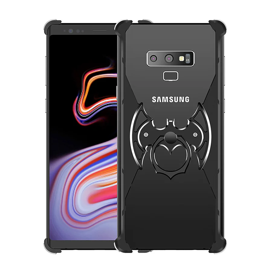 Роскошный металлический чехол в форме летучей мыши для samsung Galaxy Note 9, чехол, защита от ударов, чехол-бампер для samsung Galaxy Note 9, чехол