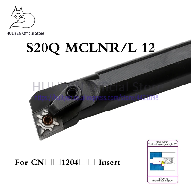 

1pc S20Q-MCLNR/L 12 CNC Boring Bars Internal turning tool holder indexable cutting tools MCLNR/L lathe boring Bar tool for CNMG