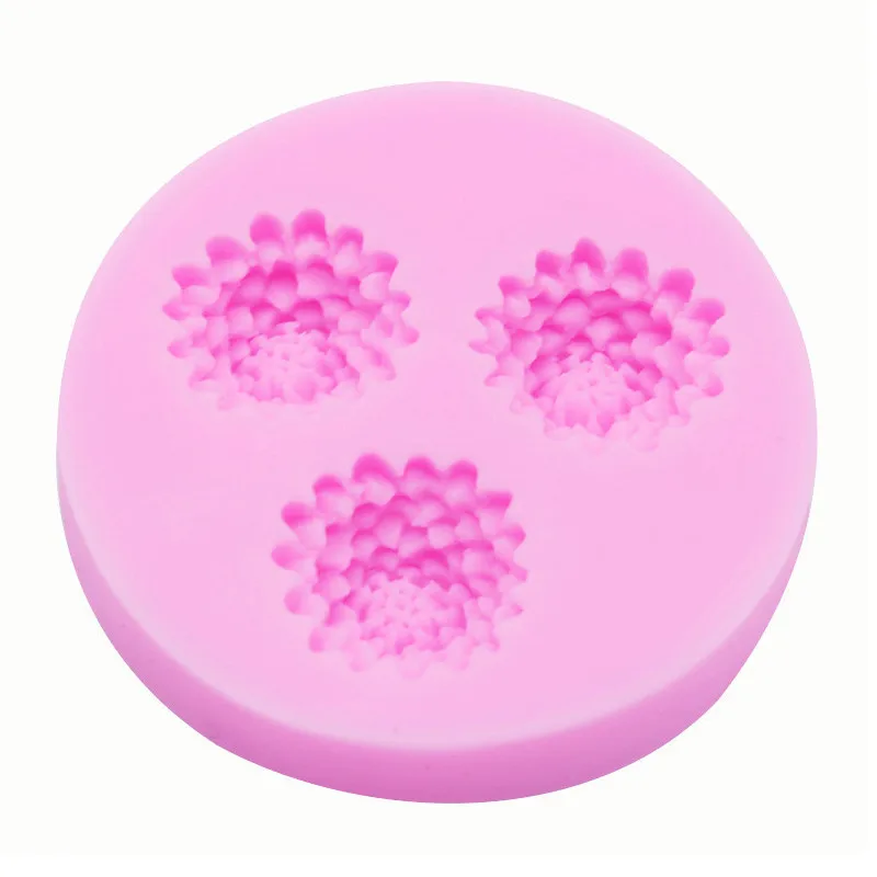 

4YANG Chrysanthemum Silicone Mold Flower Fondant Cake Pastry Baking Mould Dessert Handmade Soap Candle Cookies Decorating Tools
