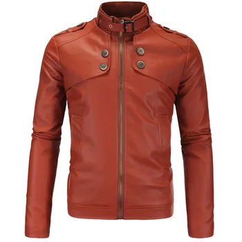 

High Quality New Spring Fashion Leather Jackets Men, Men's Leather Jacket Brand Motorcycle Leather Jackets