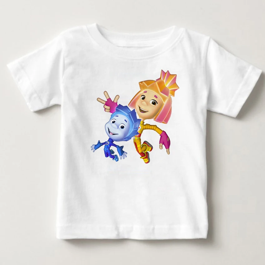 

Hot sale 2018 Children The Fixies Print Funny T-shirt kids Short Sleeve Summer Boy Girl Casual Top Tee Baby Kawaii T Shirt MJ