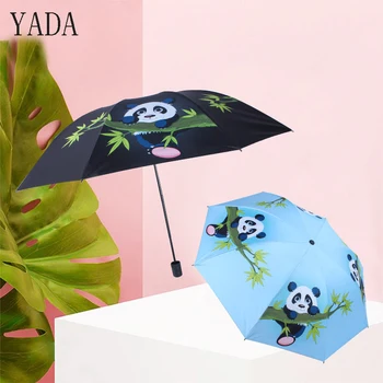 

YADA Custom Charm Folding Princess Panda Umbrella Rain Women uv High Quality Umbrella For Womens Brand Windproof Umbrellas YS342
