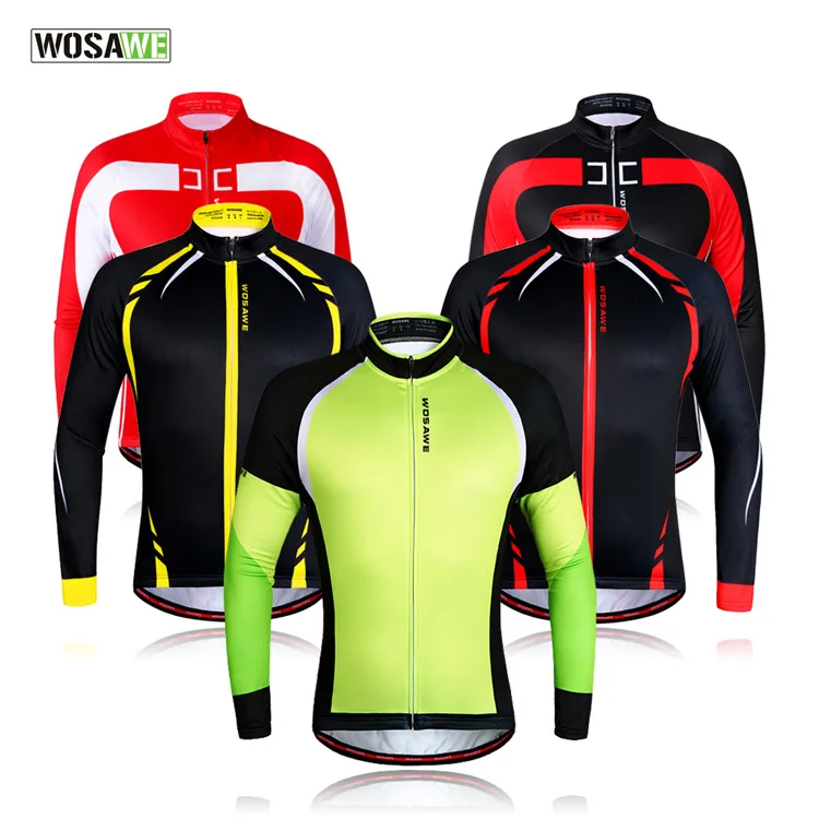 

WOSAWE Winter and Autum Long Sleeve Breathable Reflect Quick-dry Cycling Suit Warm Jacket Running Coat BC274