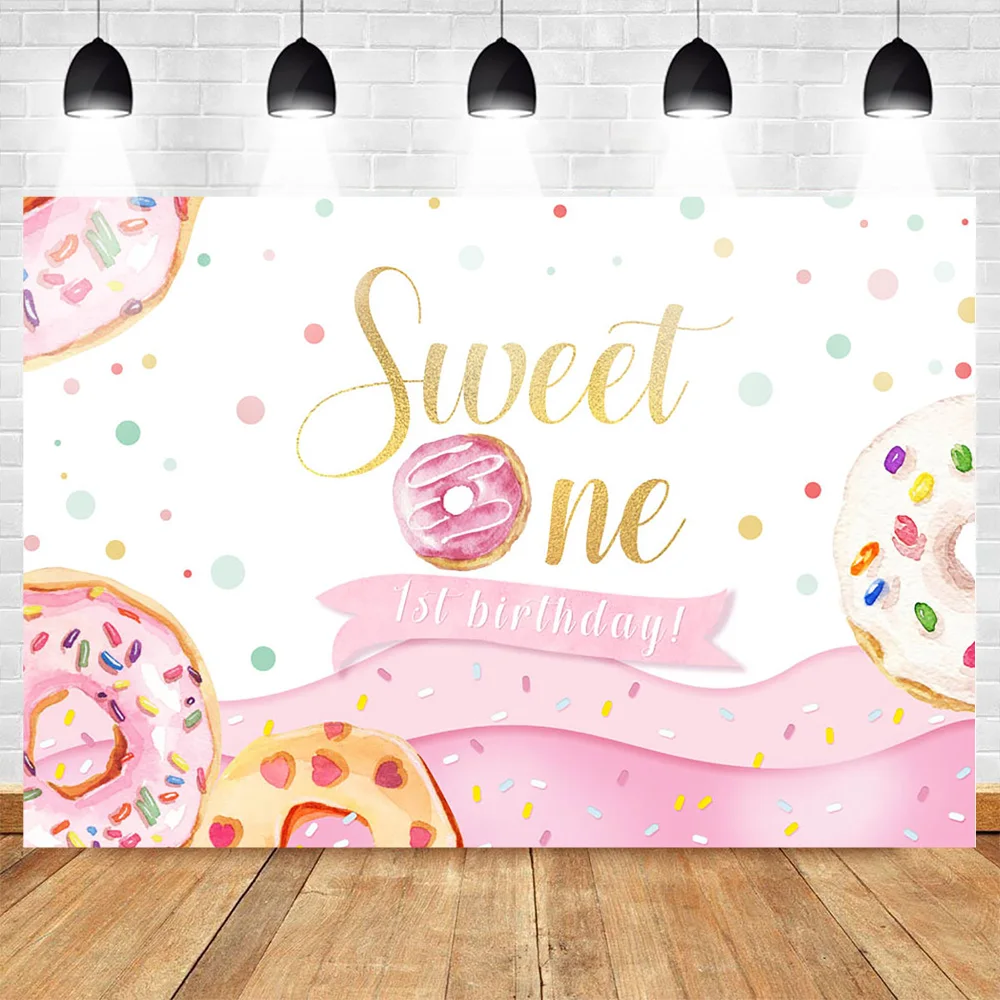 Mehofoto 1 день рождения вечерние фоны для детского праздника милый один пончик