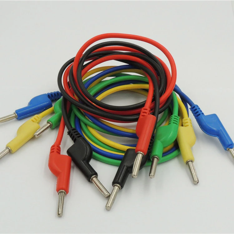 couleurs 4mm banane à fiche banane mâle à câble de test de 5 pcs