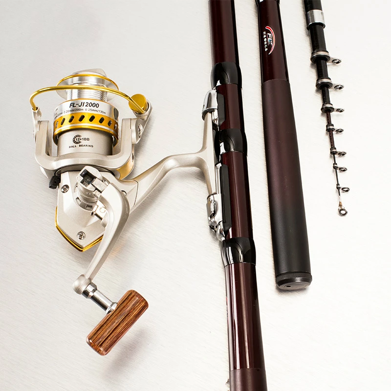 

Carbon Fiber Rock Fishing Rod Telescopic Spinning Fishing Pole 3.6/4.5/5.4m Power H Distance Throwing Fishing Tackle Rod Only