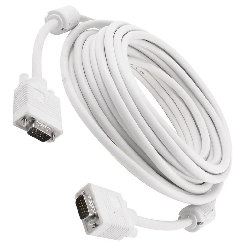 كابل تجهيز مرئي 10 متر 15 دبوس VGA الذكور VGA مهائي كابلات الذكور إلى الإناث محول الفيديو 1080 P لأجهزة الكمبيوتر المحمول PC العارض