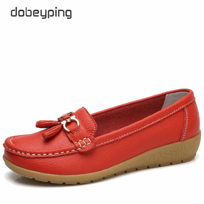 Dobeyping/ г.; весенне-Осенняя обувь; женская обувь из коровьей кожи на плоской подошве; женские лоферы без шнуровки; женские мокасины; большие размеры 35-41