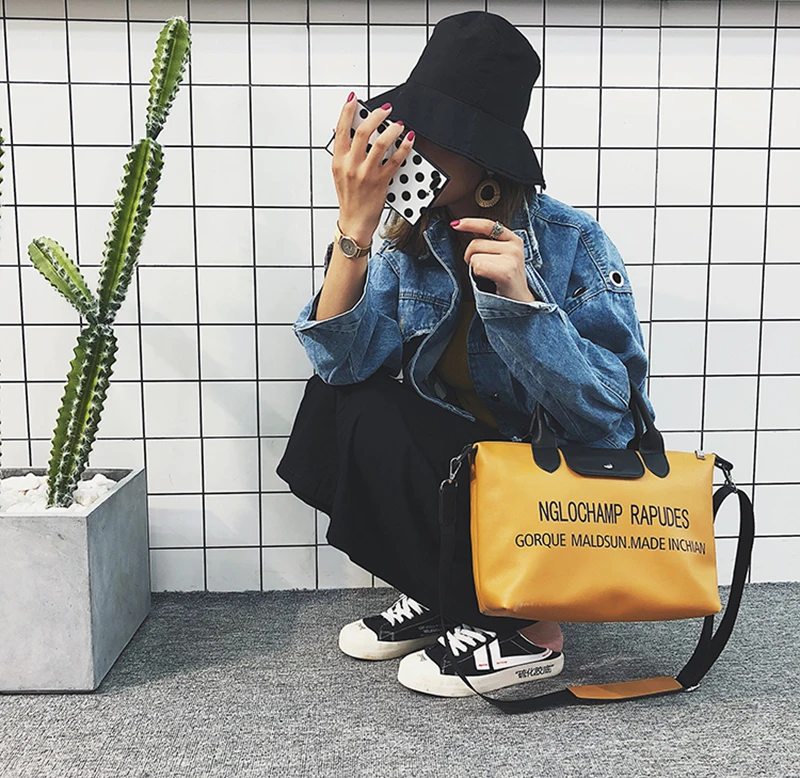 Women Large Leather Handbag Female Designer Fashion Letter Messenger Shoulder Bag Ladies Crossbody Bag Outdoor Tote Purse SS7362 (11)