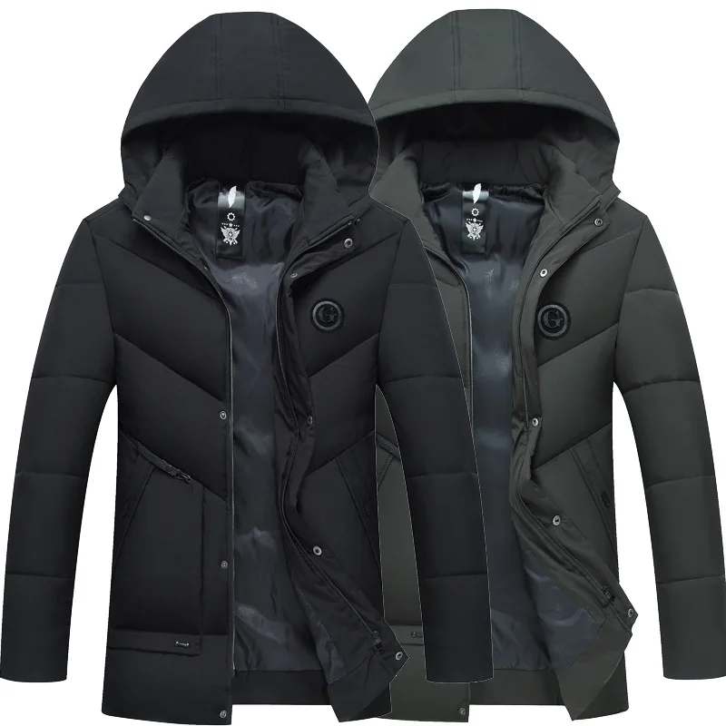 New 2018 Men's clothing jacket autumn winter parkas coat male velvet thermal men outdoors down parka  jackets & coats windproof