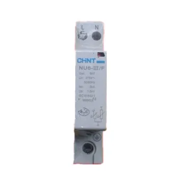 melhor CHNT CHINT NU6-III/F 2 P 10KV Doméstico Prendedor De Relâmpago Surge Disjuntor Interruptor Protetor De Raios