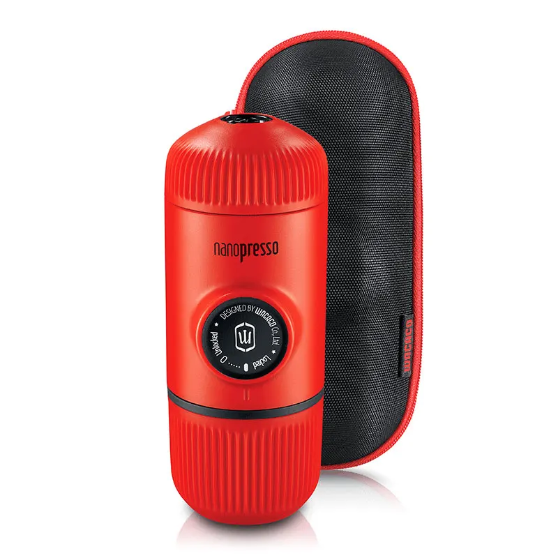 Wacaco Nanopresso портативная кофеварка эспрессо, красочный Nanopresso+ чехол, обновленная версия Minipresso, давление 18 бар - Цвет: Lava Red