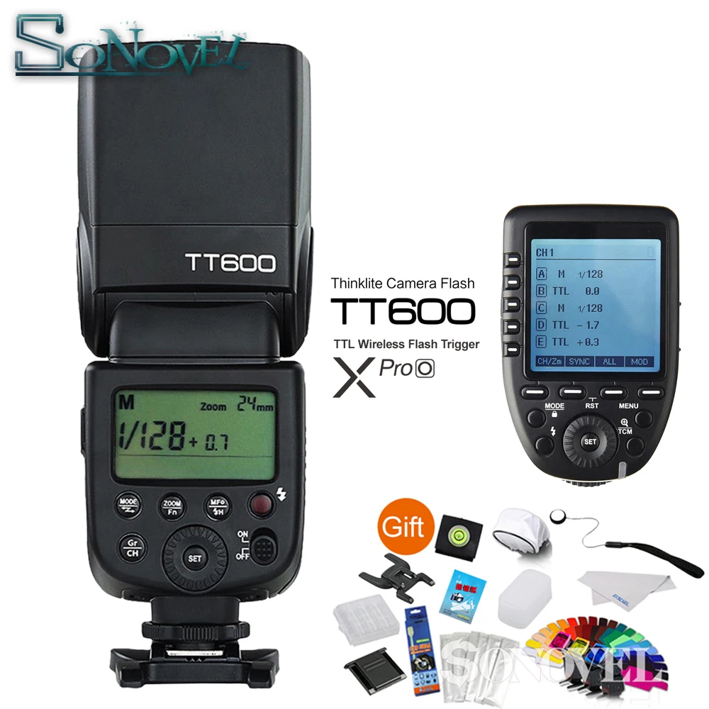 Godox TT600 GN60 HSS 1/8000s Camera Flash Speedlite + 2.4G Wireless X