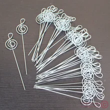 Лот 50 шт. DIY ремесло музыкальное обозначение провода изображение карты Памятка Примечание бумага фото держатели зажимы, глина и зажим для торта аксессуары