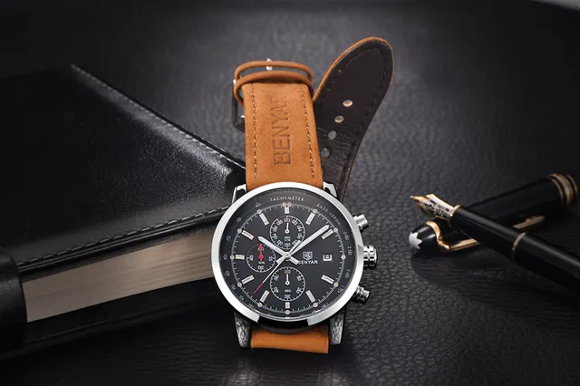 2018 BENYAR Watches Men Luxury Brand Quartz Watch Fashion Chronograph Watch Reloj Hombre Sport Clock Male hour relogio Masculino -