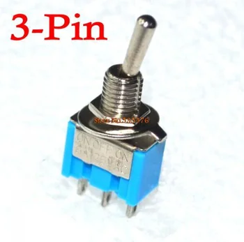 

10pcs Mini 125V AC 6A SPDT MTS-102 3-Pin 2 Position On-on Toggle Switches