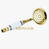 Retail & Wholesale Solid Copper Gold Plated  Handheld Shower Luxury Batnroom Hand Shower Head with Ceramic YT-5191-G ► Photo 2/6