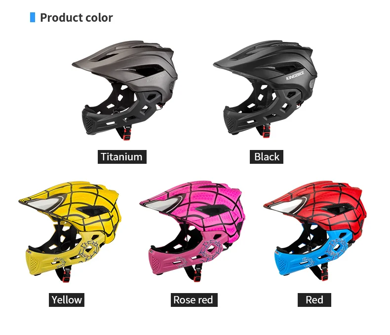 KINGBIKE Adult Full Face MTB Bike Helmet Casco Mountain Road Bicycle Full Covered Helmet Motorcycle Cycling Helmet for Kids