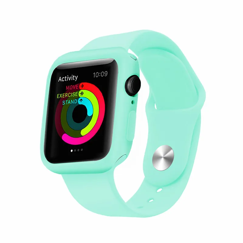 Мягкий силиконовый ремешок для наручных часов Apple Watch полос 4/3/2/1 Спорт браслета из