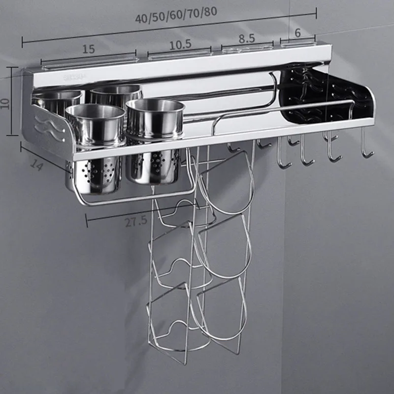 304 кухонная полка из нержавеющей стали, кухонная полка, кухонная утварь, набор инструментов, держатель для кухни и хранения