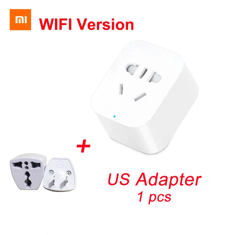 Xiao mi Jia mi умная Wi-Fi розетка Базовая беспроводной пульт дистанционного управления Wifi приложение таймер переключатель Powercube умный дом EU/US/DE/AU - Цвет: Add US adapter