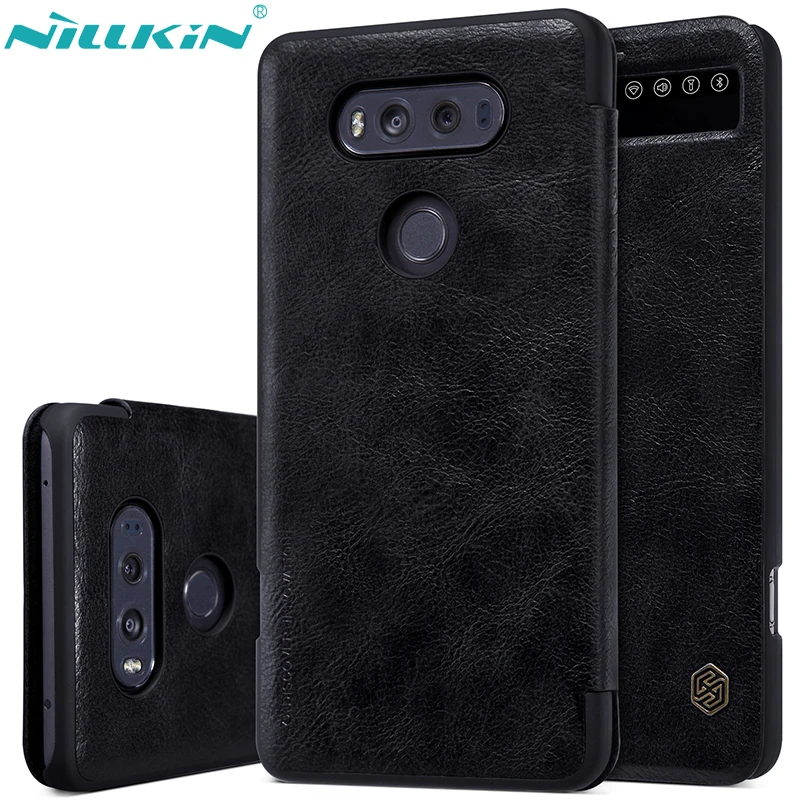 

For LG V20 Case H990DS H910 Leather Case NILLKIN Luxury Retro Quality Hard PC Back Cover Flip Smart Sleep Windows Phone Cases