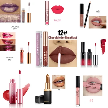 

Stock Clearance!!! Glitter Liquid Lipstick Matte Shimmer Lipstick Set Waterproof Long Lasting Lip Tint Makeup Professional Lip