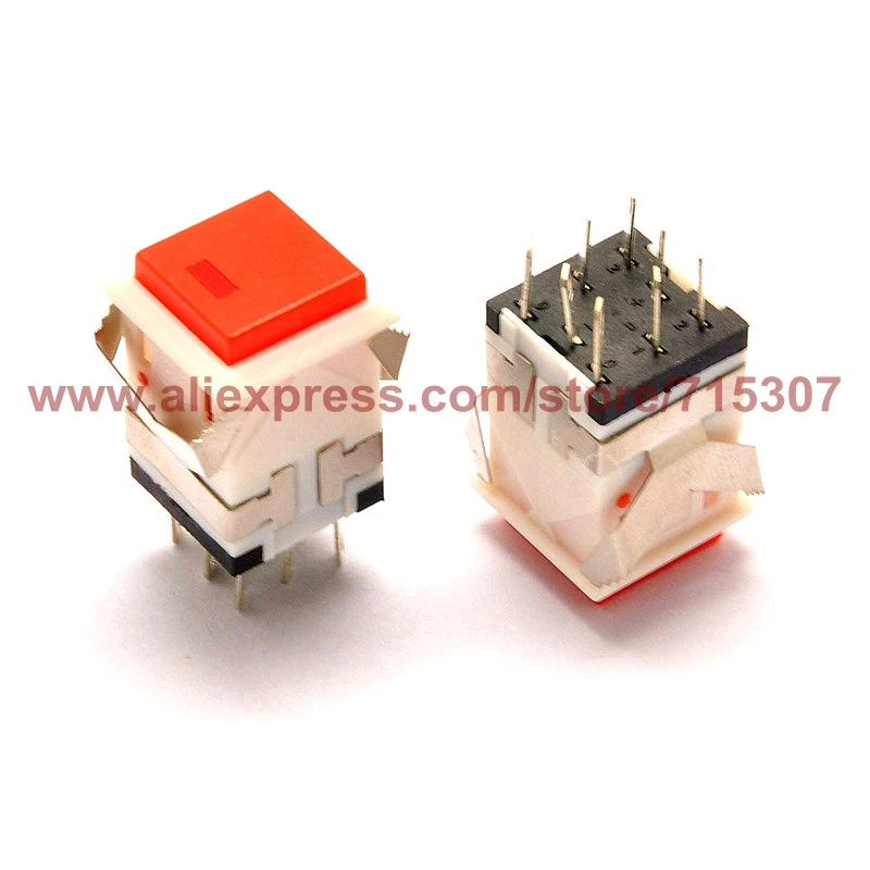 Phiscale 10pcs Push Button Switch Nonlocking Kd222 Illuminated Reset