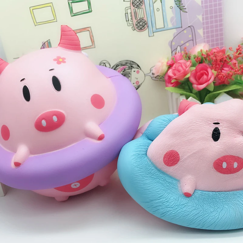 16 см Ароматические Squishy милые спасательный круг свинья замедлить рост Kawaii мягкие squeeze сотовый телефон ремешок игрушки антистресс игрушки дети Подарок для ребенка