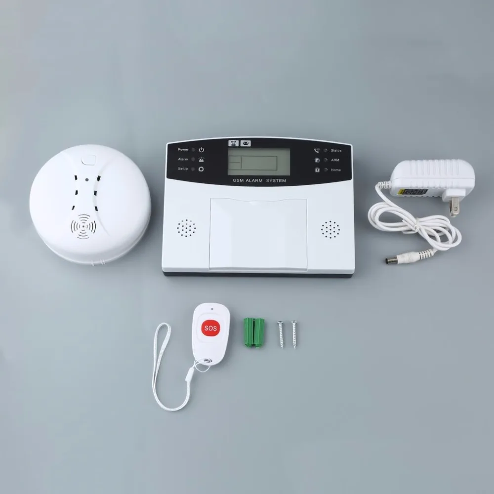 

GSM-LCD Wireless 433 Smart Burglar Security Alarm System Detector Sensor Kit Remote Control Auto Dial SMS Outdoor Siren
