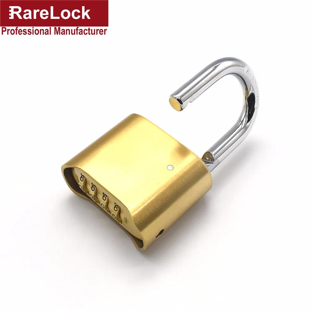 Rarelock 4 Digit Brass Combination Padlock Custom Code Key High Quality