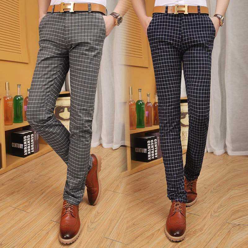 plaid skinny fit jeans