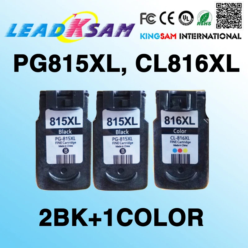 Картридж с чернилами совместим PG815 PG-815 CL816 CL-816 PG815XL IP2780 IP2788 IP2700 MP288 MP236 MP250 3 шт. |