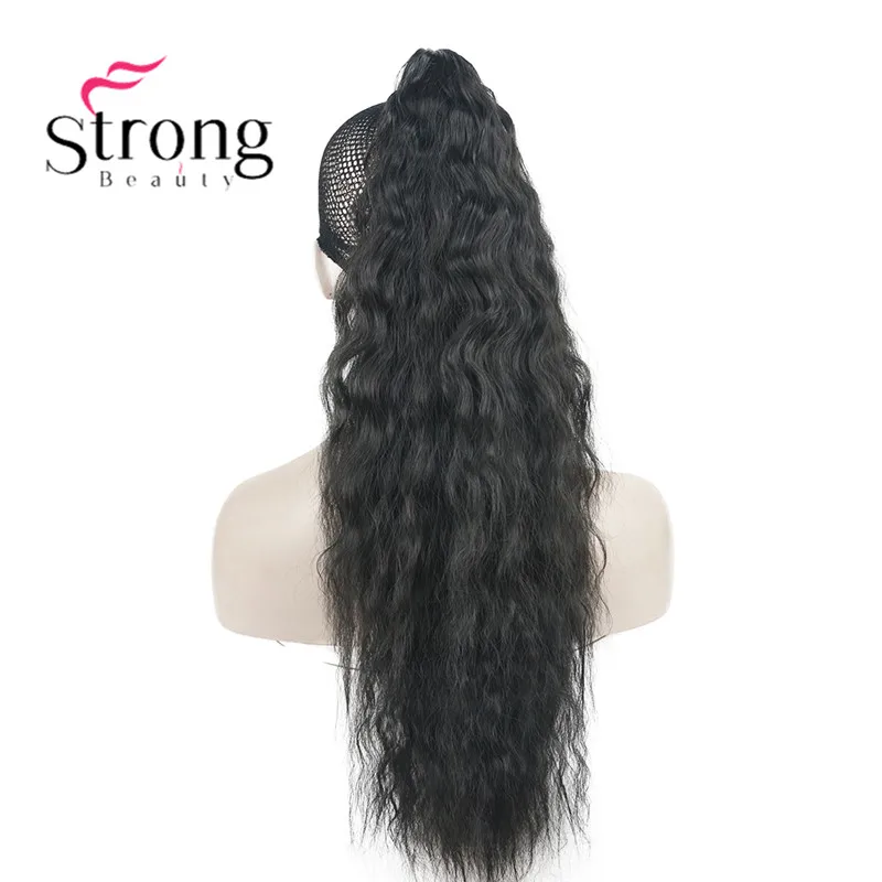 StrongBeauty 24 ''6 цветов синтетический конский хвост Кудрявые Волнистые коготь наращивание волос клип на шнурке шиньон