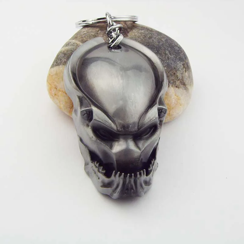 Joyería alienígena depredador llavero de moda anillo de la joyería para hombres llaveros porta-chaves porte clef