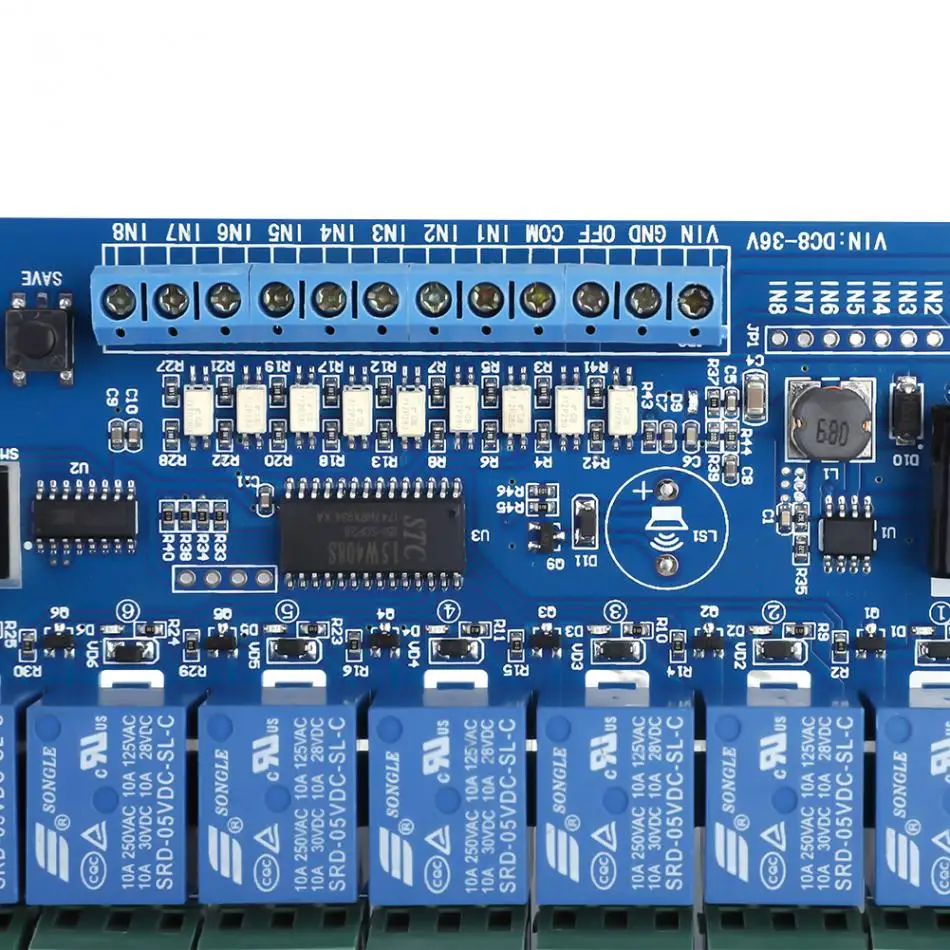 8-36V 8-канальный Многофункциональный реле задержки времени Интерфейс доска модульный оптрон светодиодный бистабильными реле