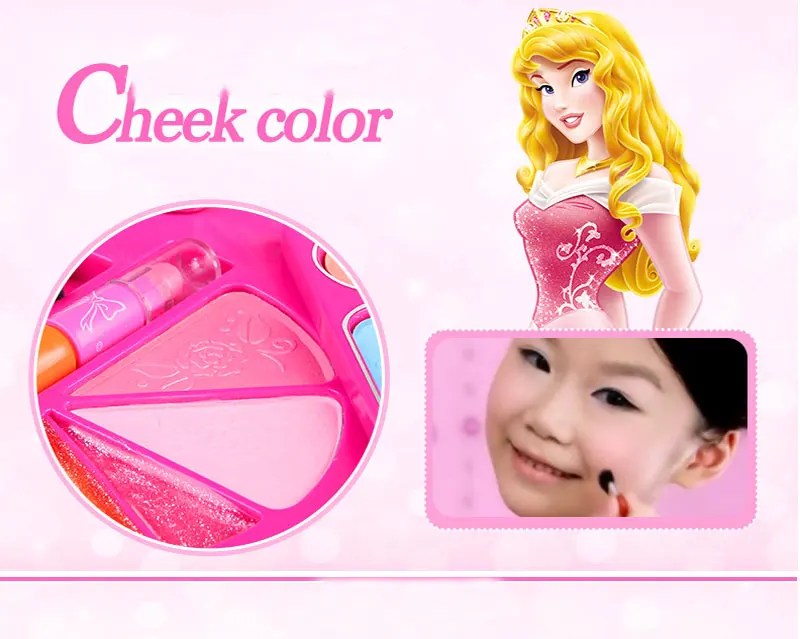 Disney Принцесса игрушки для девочек косметика для девочек безопасность innocuity тени для век принцесса косметика коробка комплект макияжа для детей