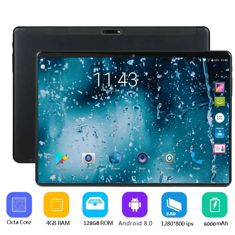 

10 Inch Android 8.0 tablet PC 3G Phone Call Tablets Pc WiFi Bluetooth FM Octa core Dual Camera Dual SIM Card Phone