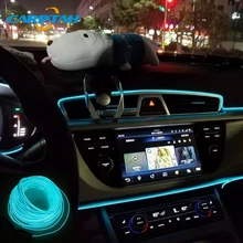 Flexible coche de neón atmósfera Interior luces de tira de LED para Citroen C1 C5 C4L Nuevo C3 C4 Aircross Berlina Cactus DS5 DS6 3m 5m